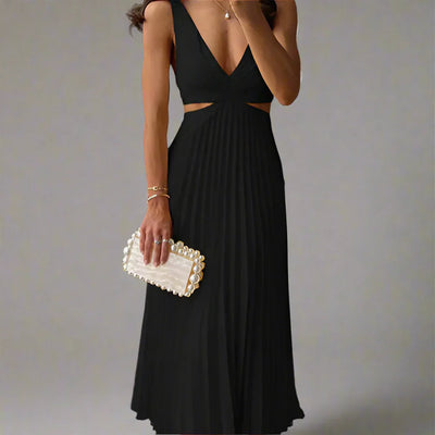 Laura™ | Abito lungo plissettato