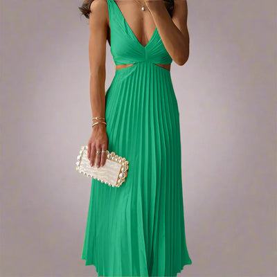 Laura™ | Abito lungo plissettato