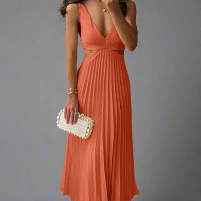 Laura™ | Abito lungo plissettato