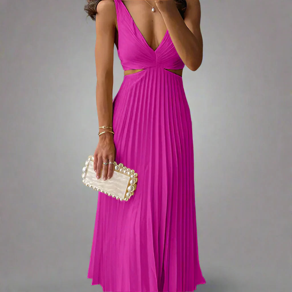 Laura™ | Abito lungo plissettato