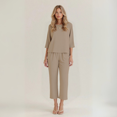 Silvia | Completo in lino e cotone artigianale