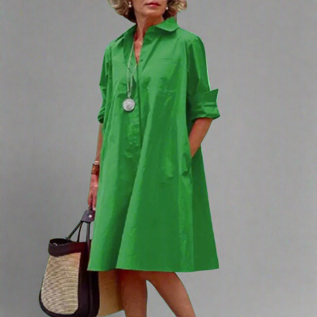 Stefania™ | Abito midi a pois fatto a mano