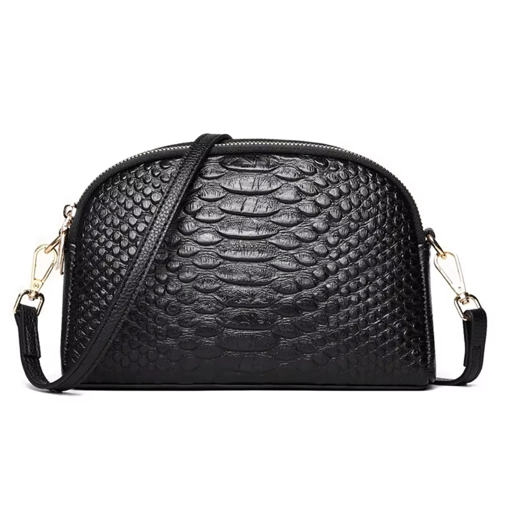 Cora | Chic Borsa Mini a Tracolla in Faux Leather con Texture Coccodrillo