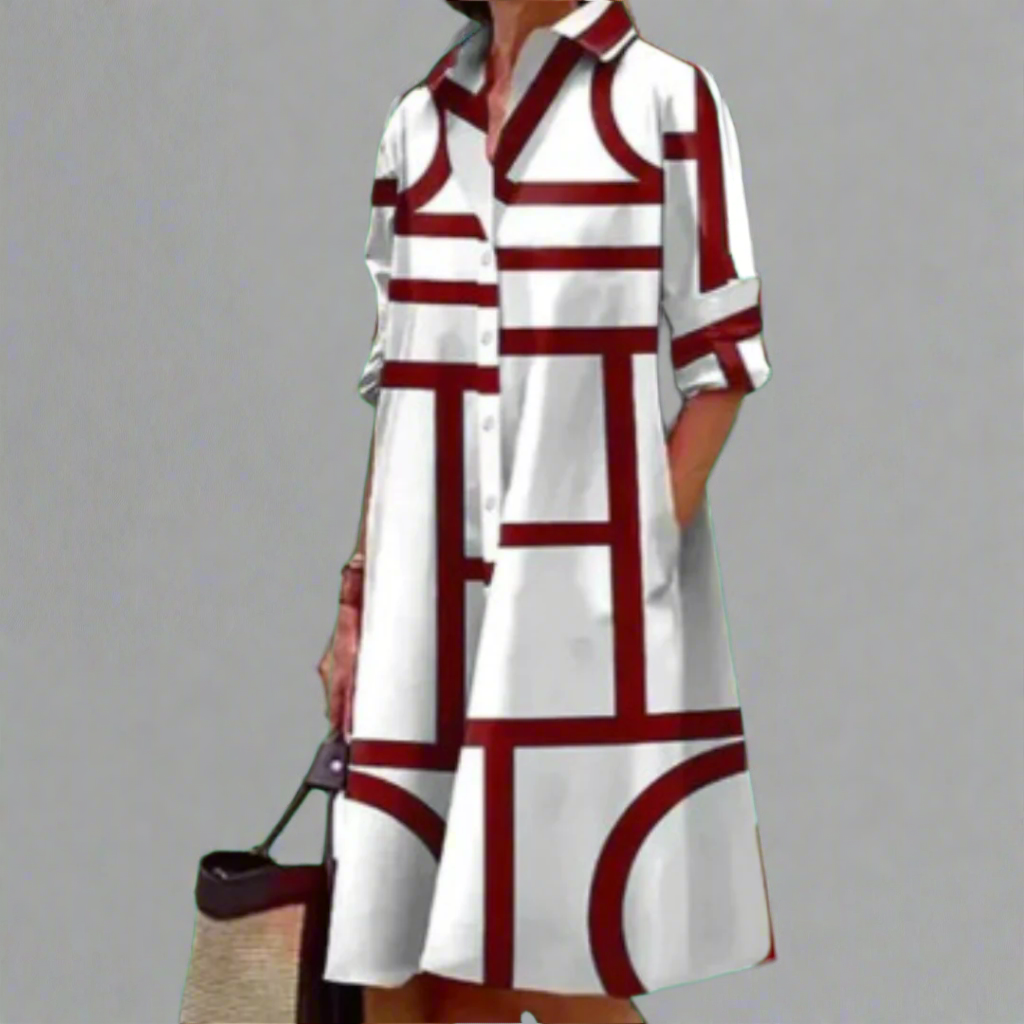 Alessandra™ | Abito premium geometrico