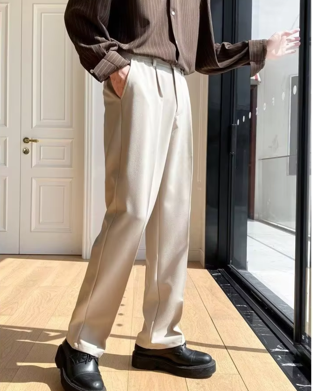 Pantaloni Milan a Gamba Larga