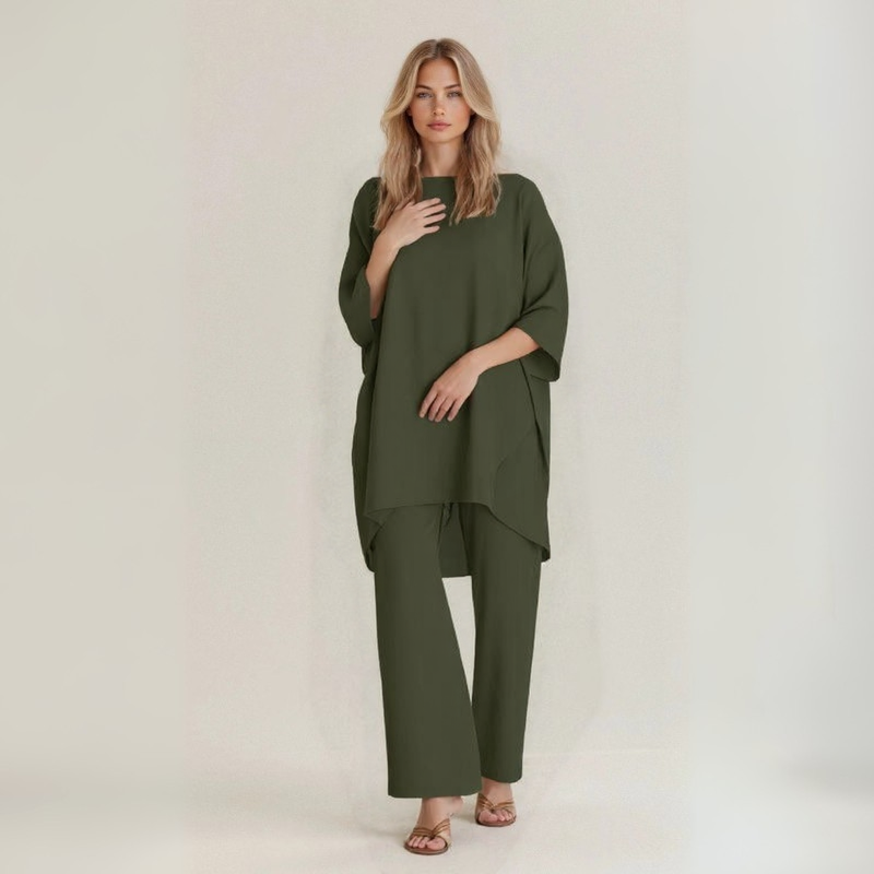 Silvia | Completo in lino e cotone artigianale