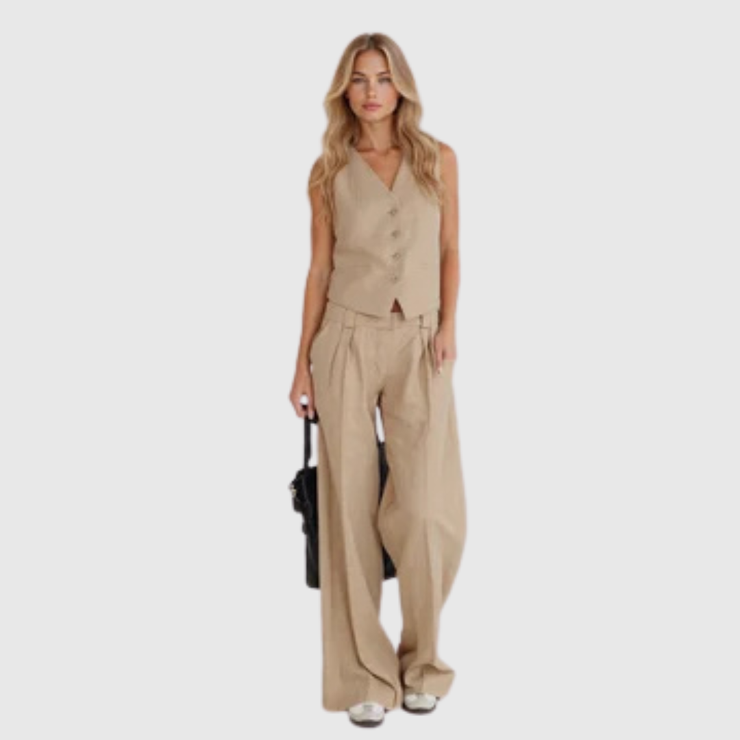 Anita | Completo casual in lino artigianale