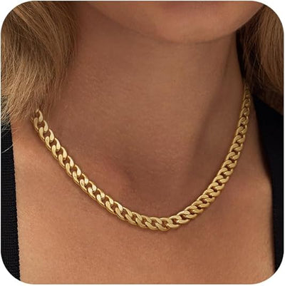 Collana con maglie cubane grosse | Oro