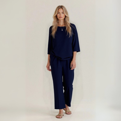 Silvia | Completo in lino e cotone artigianale