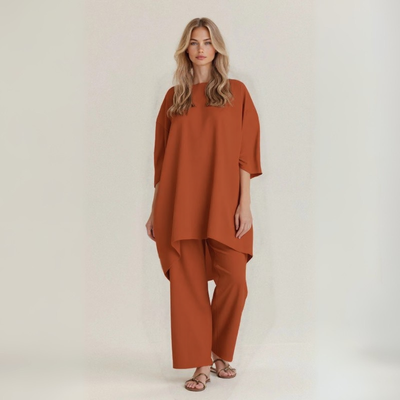 Silvia | Completo in lino e cotone artigianale