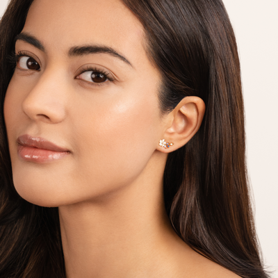 Orecchini con fiori di cristallo