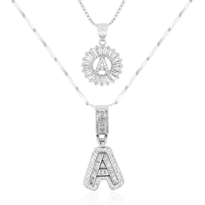 Set collana con iniziale incastonata | Collezione Oro