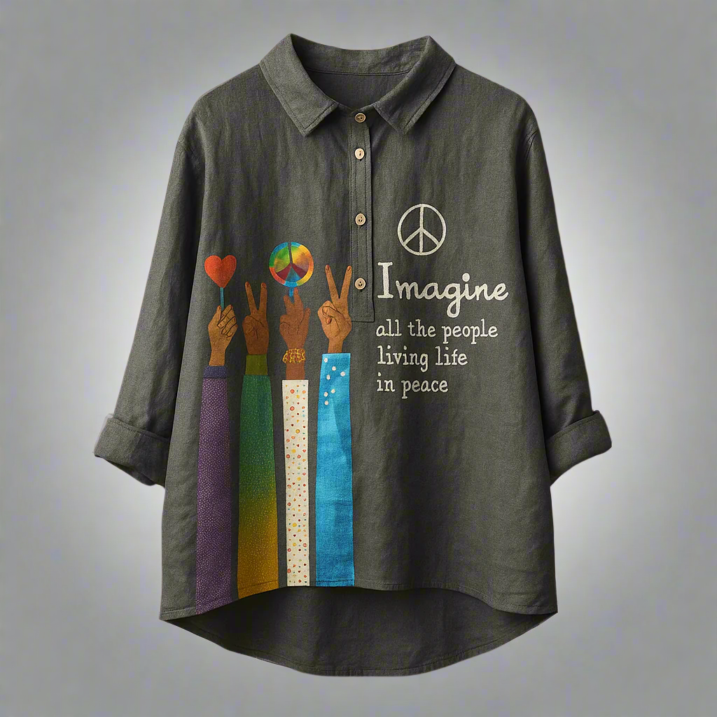Kristin™ | Blusa con stampa pacifista