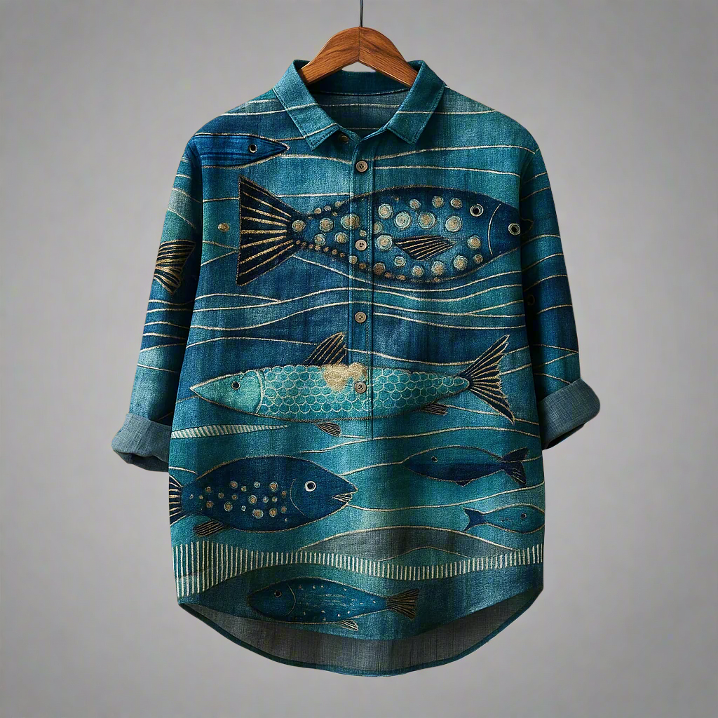 Gillian™ | Blusa con stampa acquatica