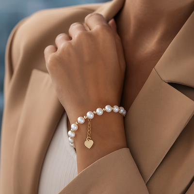 Elena Belccini - Bracciale con ciondolo di perle