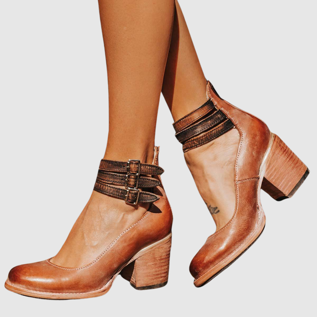 Benedetta™ | Stivaletti in pelle con tacco