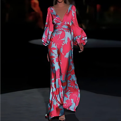 Cléandre™ | Elegant Maxi Dress with Flowers