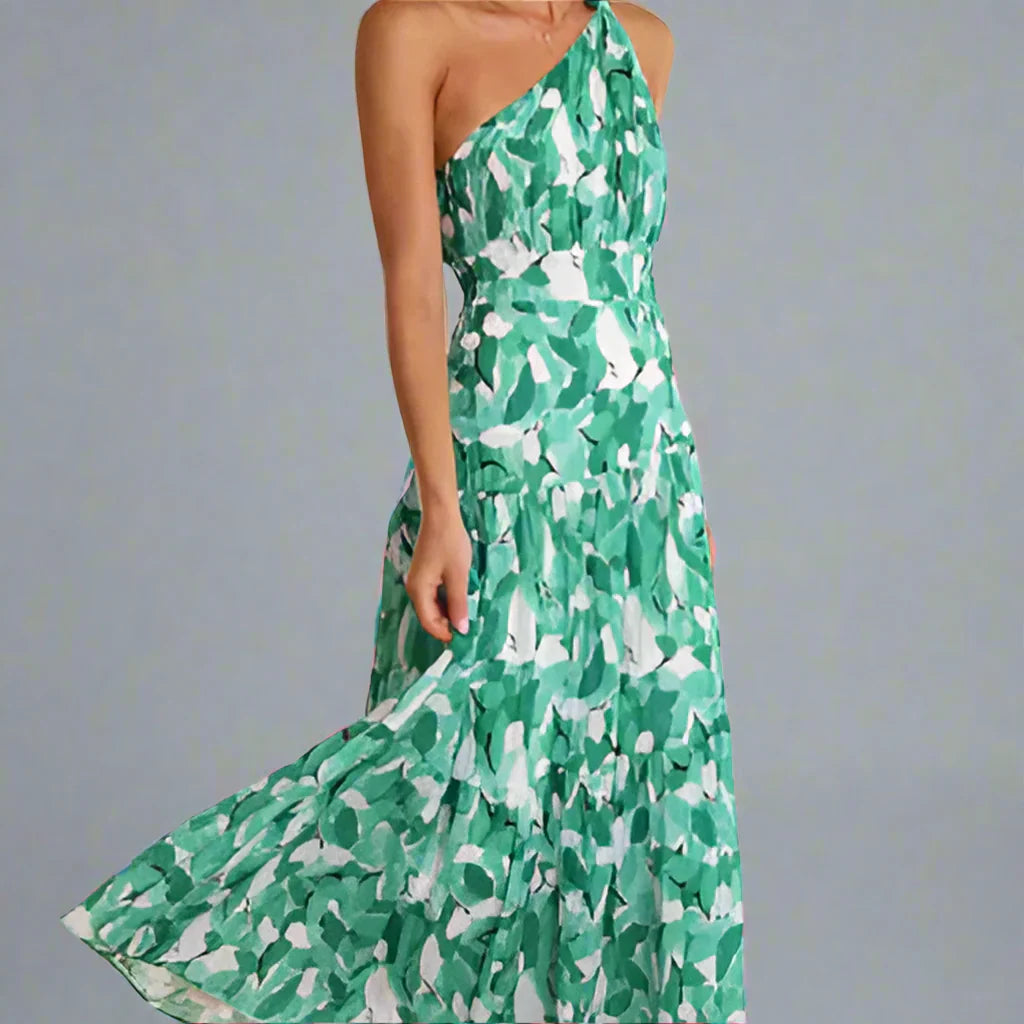 Ida™ | Abito floreale monospalla