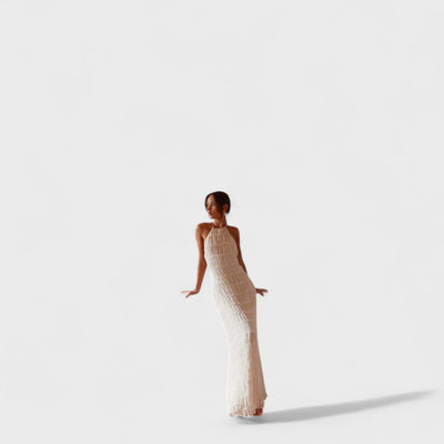 ADELINE - Vestito lungo con scollo a halter