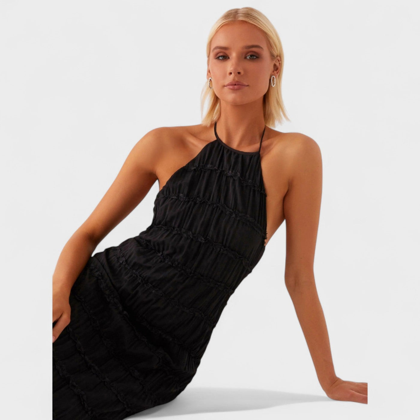 ADELINE - Vestito lungo con scollo a halter