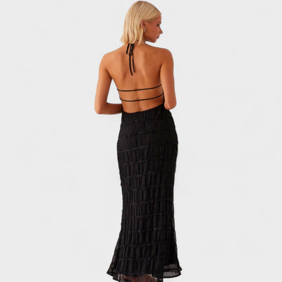 ADELINE - Vestito lungo con scollo a halter