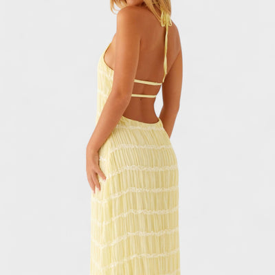 ADELINE - Vestito lungo con scollo a halter