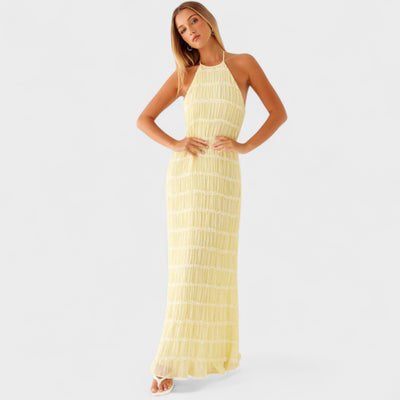 ADELINE - Vestito lungo con scollo a halter