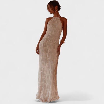 ADELINE - Vestito lungo con scollo a halter