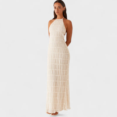 ADELINE - Vestito lungo con scollo a halter