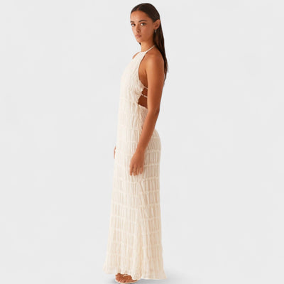 ADELINE - Vestito lungo con scollo a halter