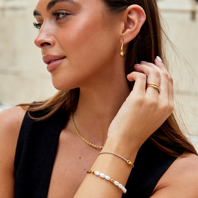 Bracciale in oro cristallo