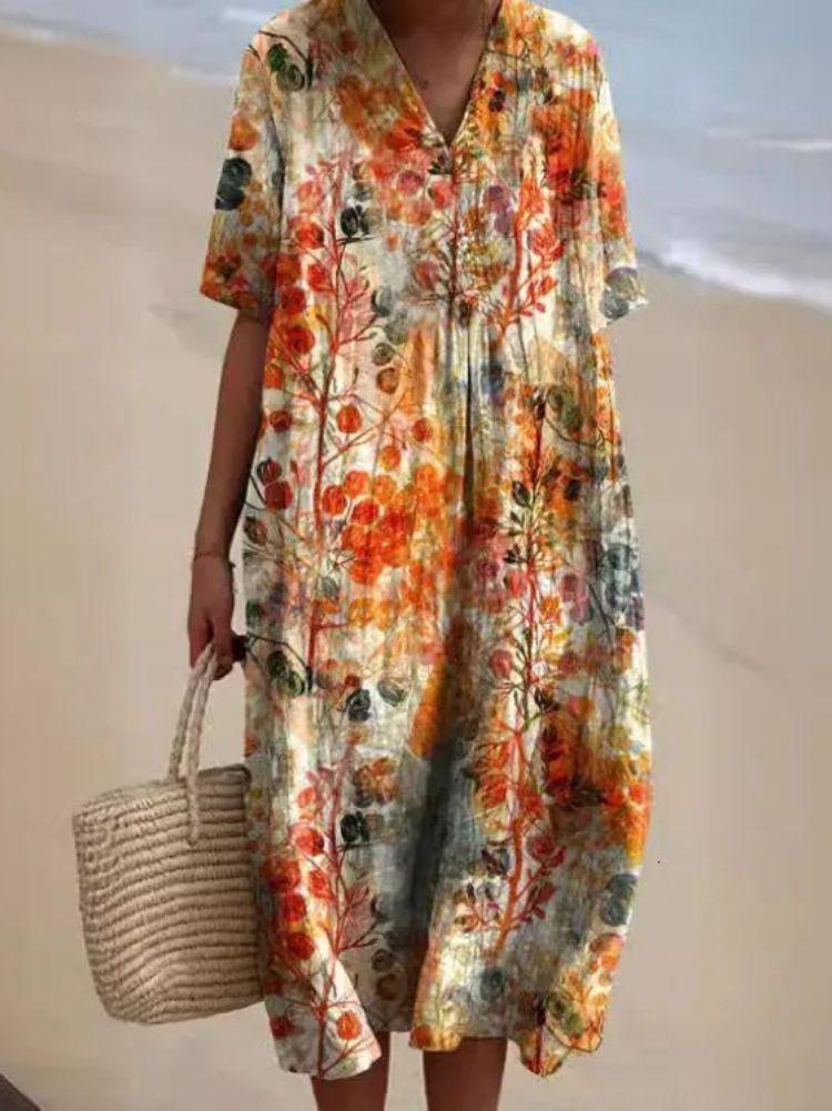 Allison | Vestito con vivace motivo floreale