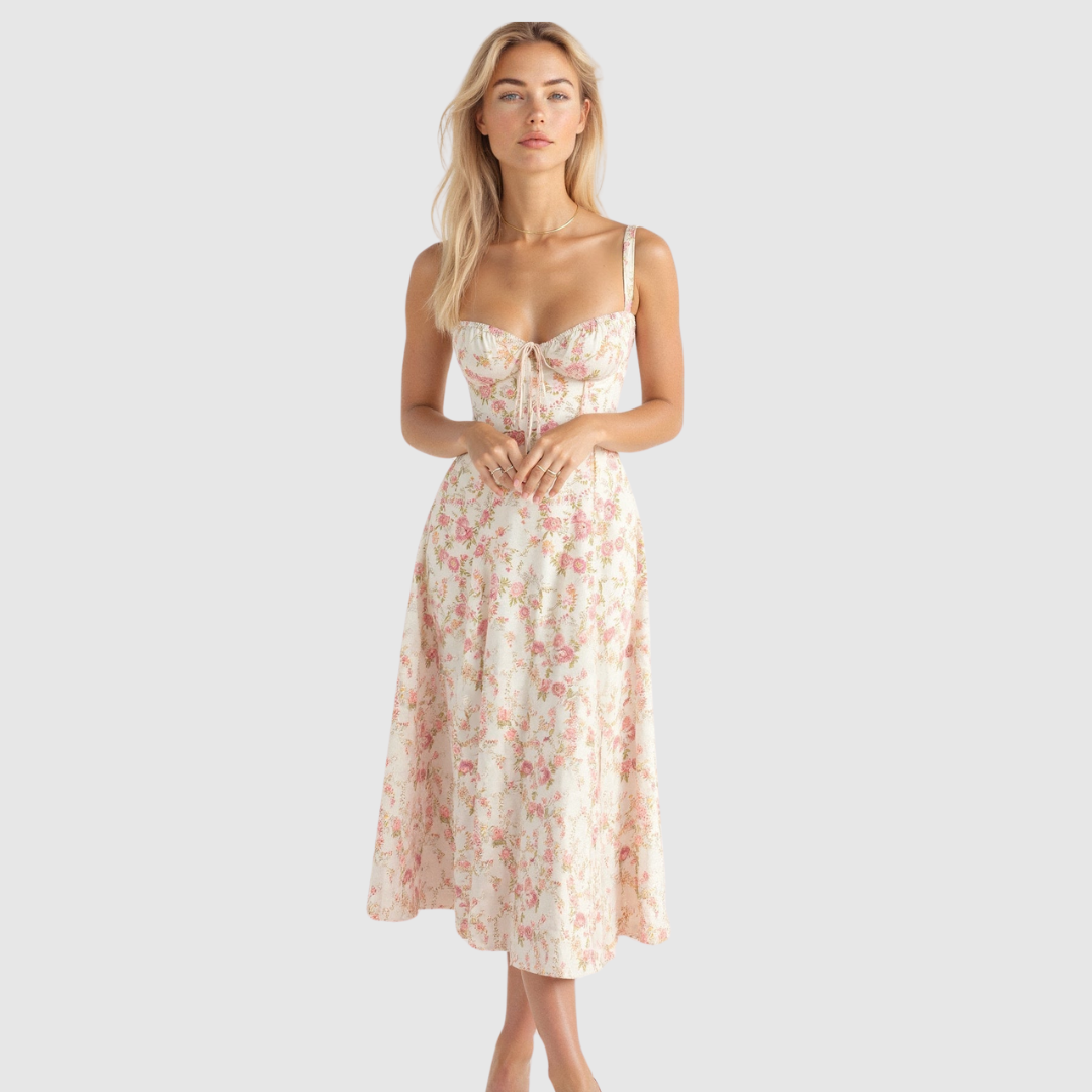 Tessa™ | Abito floreale con corsetto