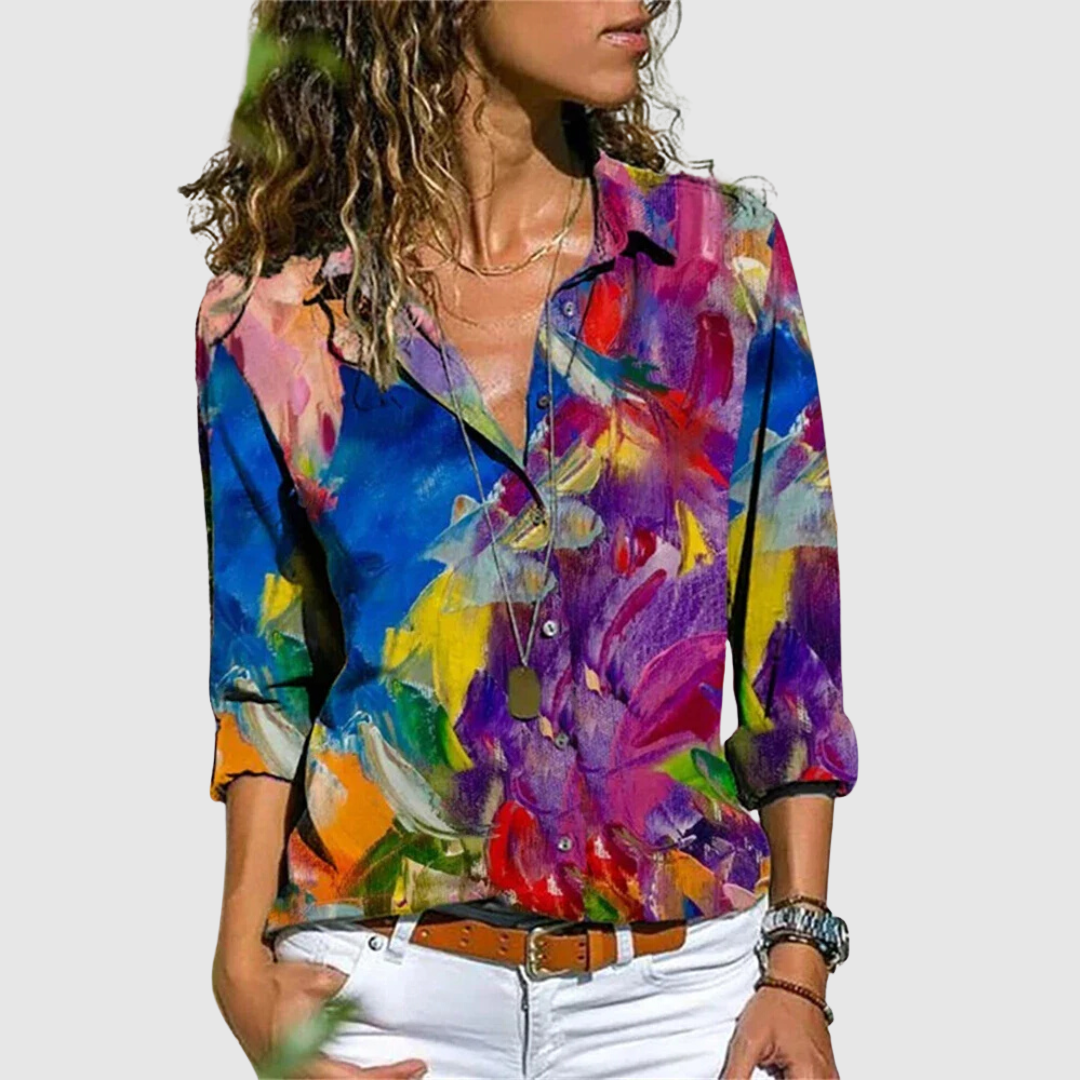 Nadine™ | Blusa multicolore estiva
