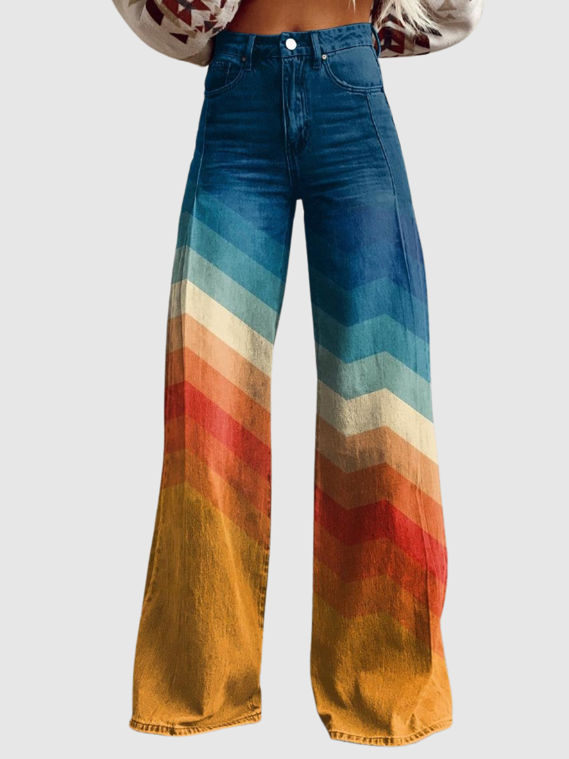 Luigia™ | Pantaloni a righe multicolore