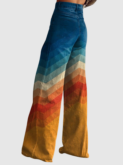 Luigia™ | Pantaloni a righe multicolore