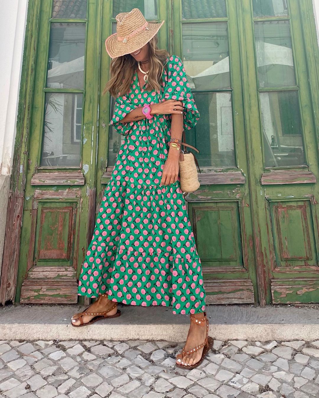 Fleur | Elegante Abito Maxi in Stile Bohemien per un Look Unico e di Tendenza