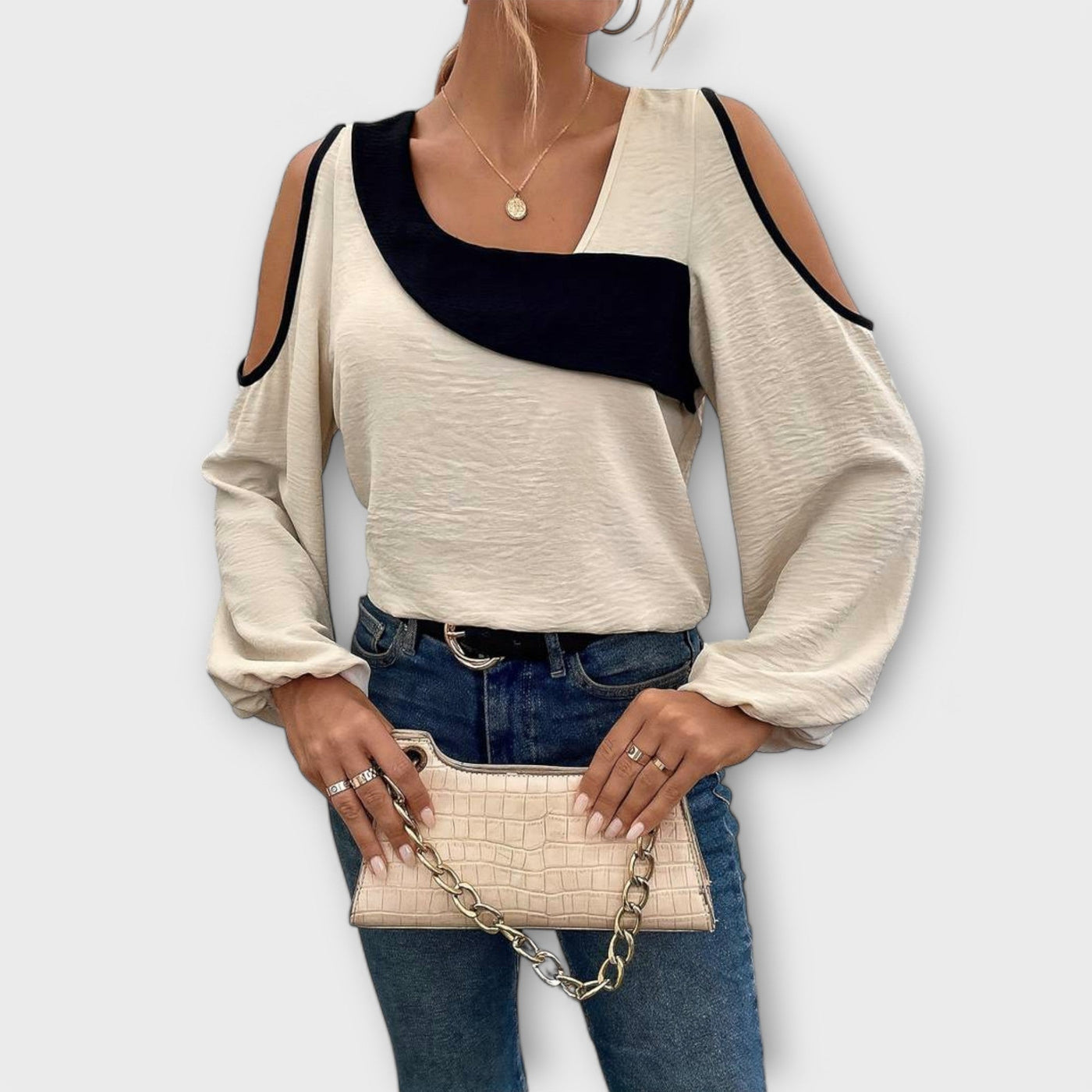 Scarlett - Camicetta con scollo quadrato