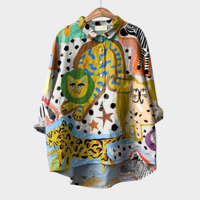 VIOLETTA | Blusa Floreale Oversize con Comfort Assoluto per le Giornate di Sole