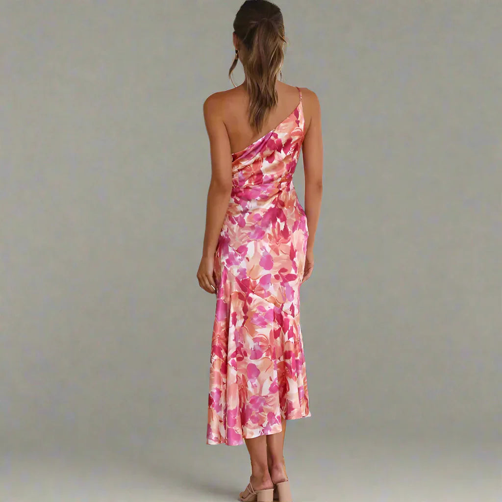 Ida™ | Abito floreale monospalla