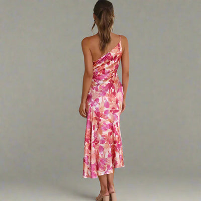 Ida™ | Abito floreale monospalla