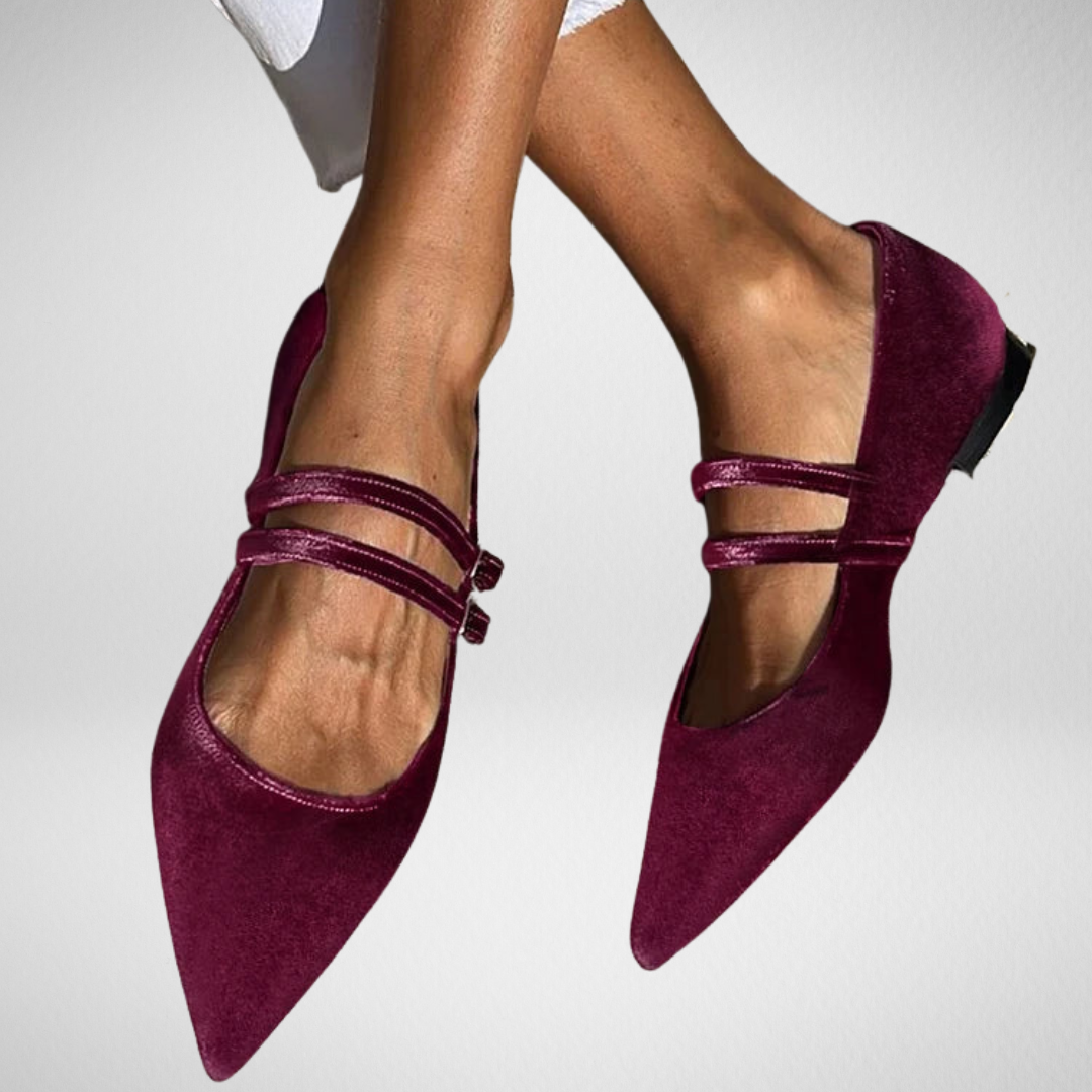 Giada Ballerine a Punta con Doppio Cinturino – Eleganza e Comfort per ogni Passo