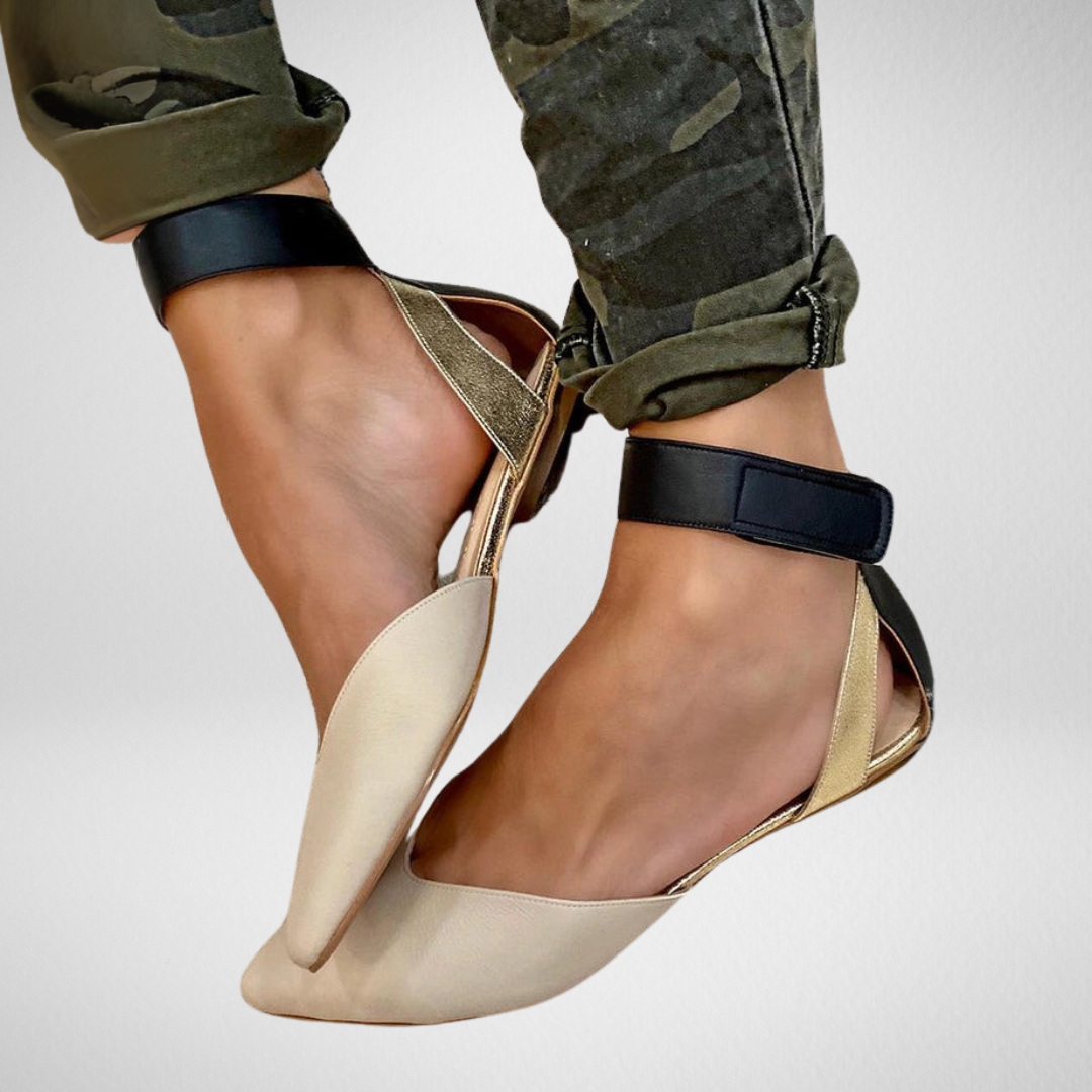 ELENA | Eleganti ballerine a punta con cinturino alla caviglia per uno stile raffinato