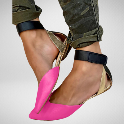 ELENA | Eleganti ballerine a punta con cinturino alla caviglia per uno stile raffinato