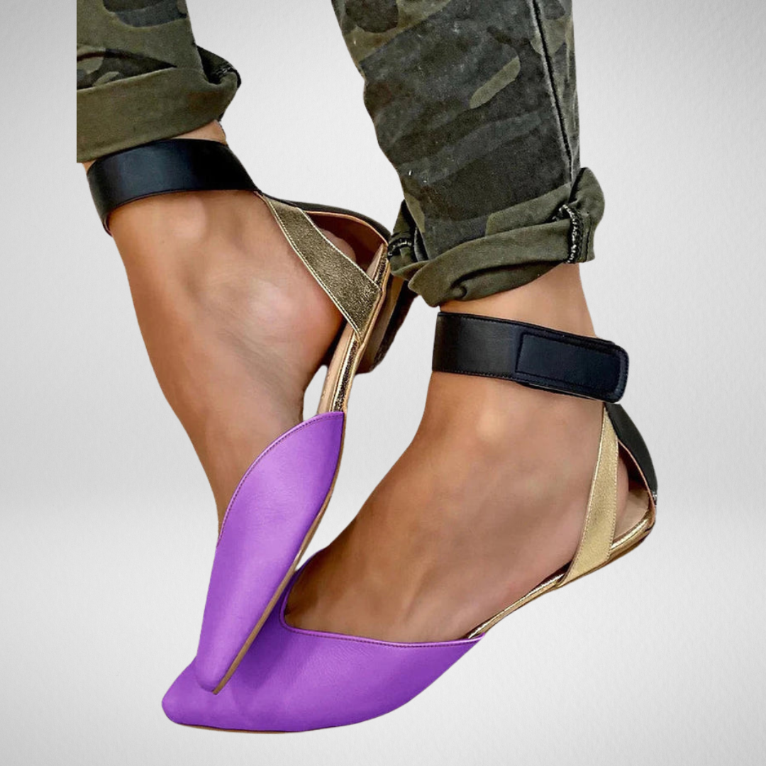 ELENA | Eleganti ballerine a punta con cinturino alla caviglia per uno stile raffinato