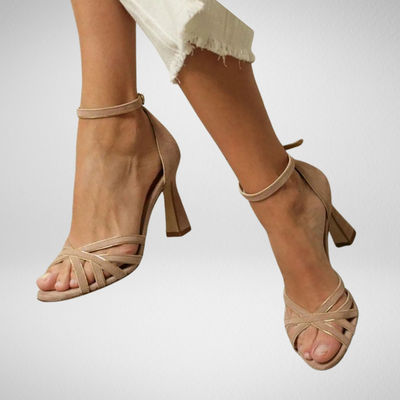 DALIA | Elegante Sandalo con Tacco a Fascia Incrociata per un look Chic e Comfortevole