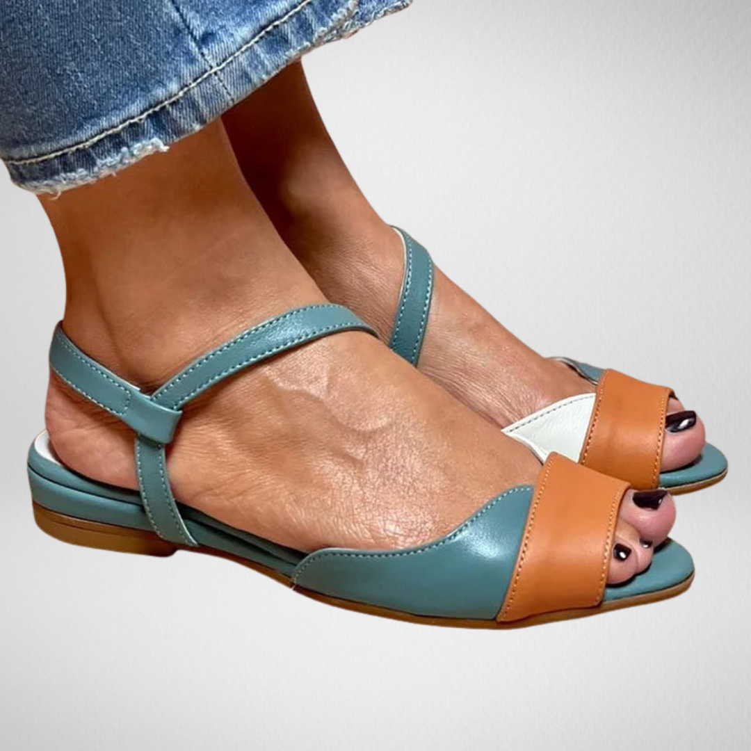 GINEVRA | Eleganti Sandali Tricolore Open-Toe per un look sofisticato