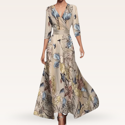 Cléandre™ | Elegant Maxi Dress with Flowers