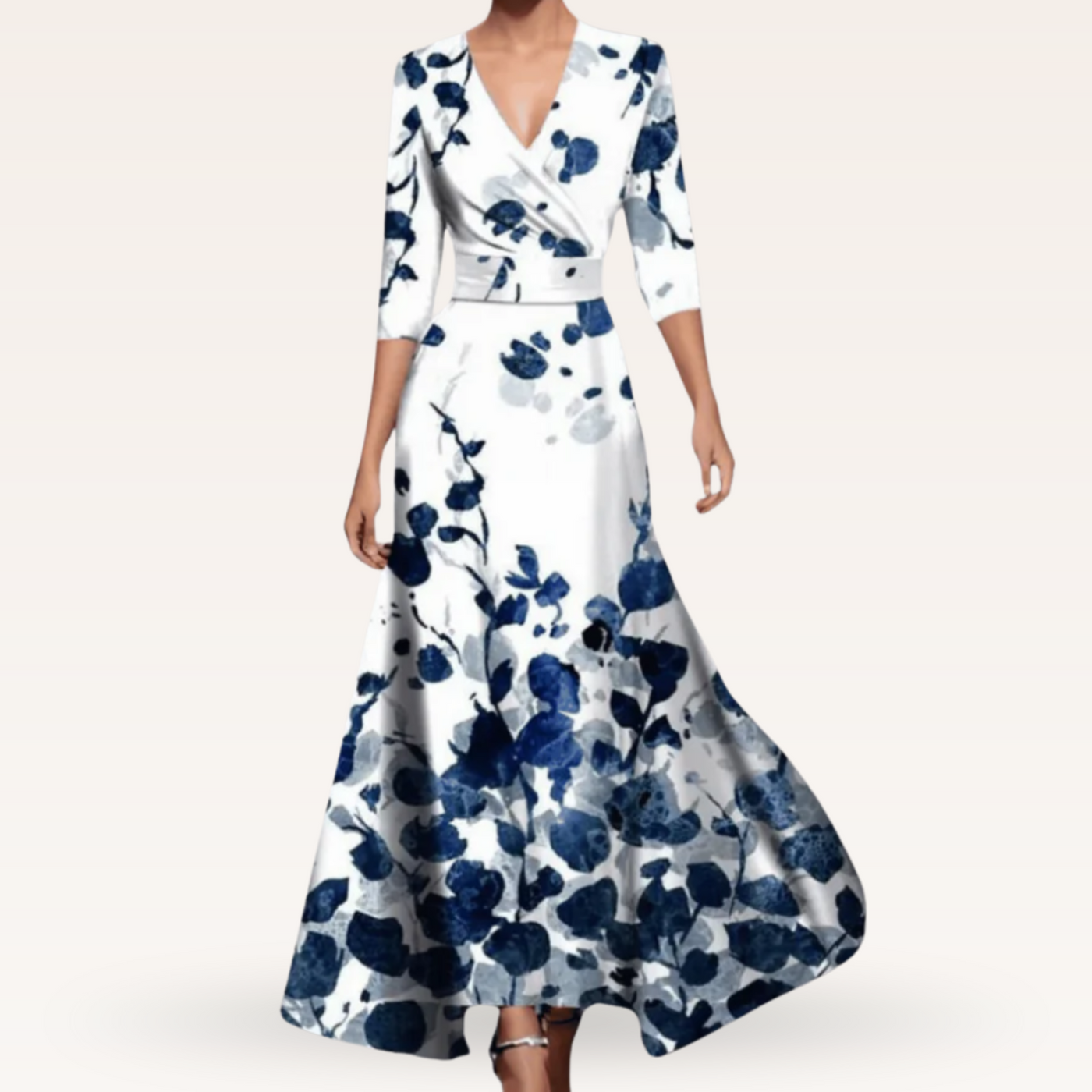 Cléandre™ | Elegant Maxi Dress with Flowers