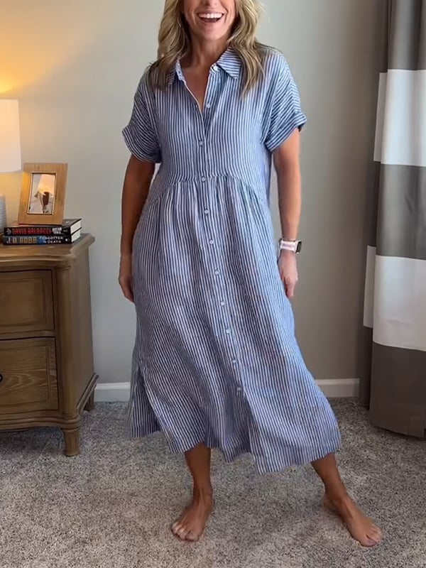 CASSIE | Abito a Righe Elegante per un look Raffinato